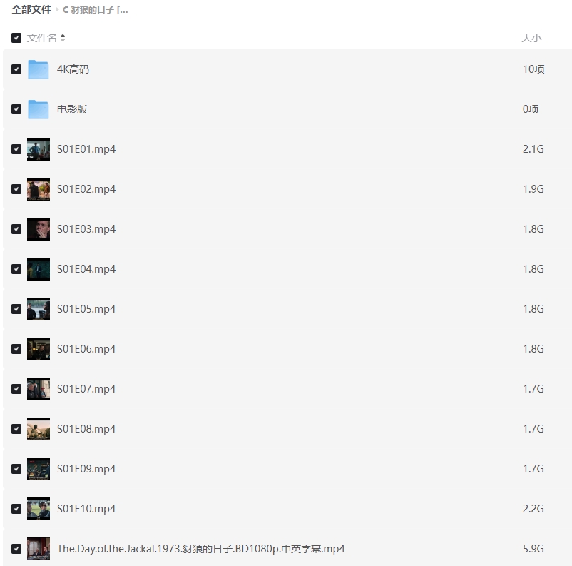 《豺狼的日子》第一季无删减版在线观看[夸克/百度网盘免费下载]